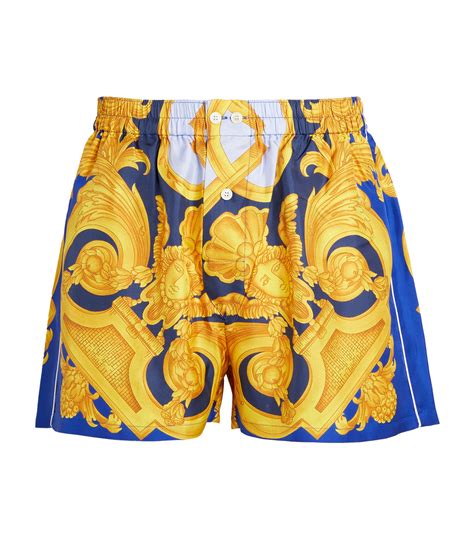 versace silk barocco shorts.